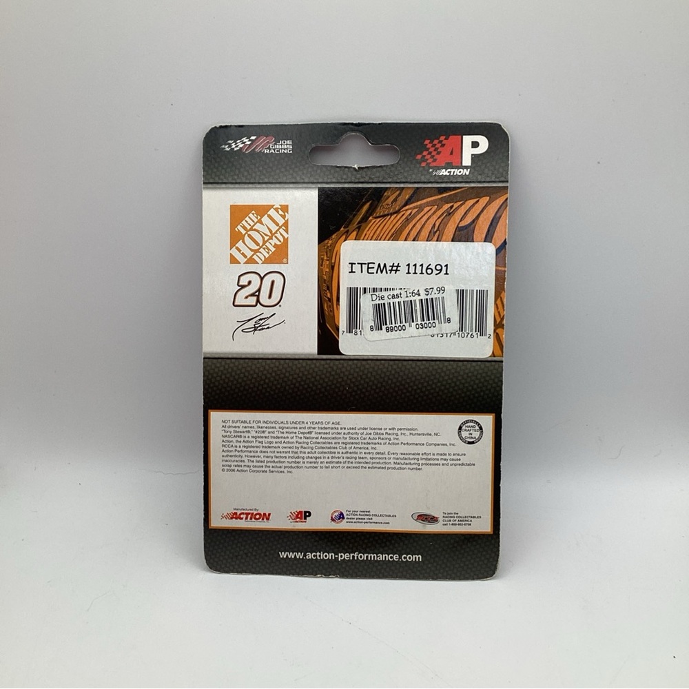 Pit Stop Tony Stewart Home Depot 1:64 Stock Car #20 New In Package - Picture 2 of 7